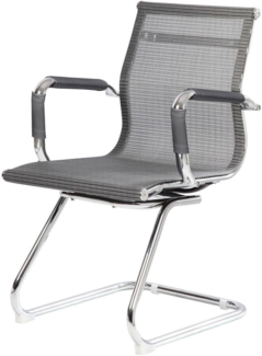 Dmora - Stuhl Maitland, Büro-Wartezimmersitz mit Armlehnen, Ergonomischer Wartesitz, 62x54h89 cm, Grau