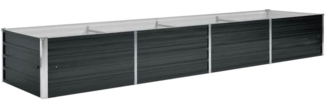 vidaXL Garten-Hochbeet Anthrazit 320 x 80 x 45 cm Verzinkter Stahl 45729