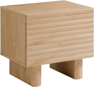 Vente-unique - Nachttisch mit 1 Tür - MDF - Holzfarben - LUDIMA