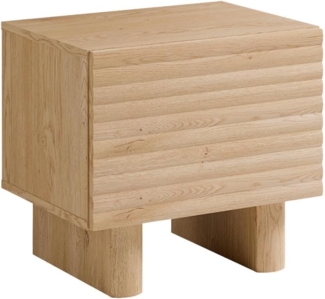 Vente-unique - Nachttisch mit 1 Tür - MDF - Holzfarben - LUDIMA