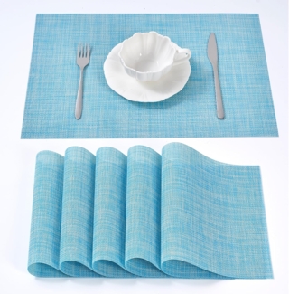 Simurq Platzset - Tischsets Abwaschbar / Rutschfest und Waschbar, (Platzdeckchen in 45x30 cm - Tischunterlage -, 6-St, Set mit 4 oder 6 Tischsets), Tischuntersetzer für Esszimmer und Küche