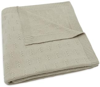 Jollein 516-522-67049 Kinderdecke Strickdecke Grain Knit Olive (100x150 cm)