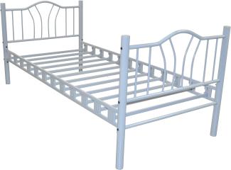 Metallbett "Santi" grau, 90/200 cm