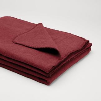 Kinderdecke aus Baumwolle, 150x100 cm, bordeaux