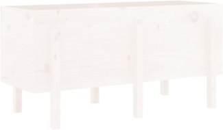 vidaXL Hochbeet Weiß 121x50x57 cm Massivholz Kiefer 825227