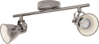 Eglo 96553 Spot SERAS GU10 2X3W L:37cm B:6,5cm Stahl nickel-antik, creme