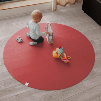 Runde Krabbelmatte SanoSoft "made in Germany" - Öko-Tex 100 Rot 120cm