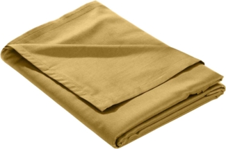 Mako Satin Bettlaken ohne Gummizug gold 160x260cm