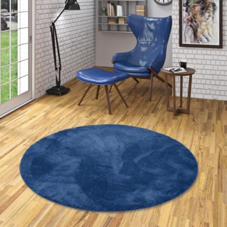 Pergamon Hochflor-Teppich Hochflor Super Soft Teppich Silky Rund, Rund, Höhe: 30 mm