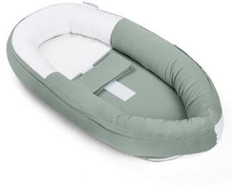 Doomoo Cocoon Tetra Babynestchen Terracotta Grün hell