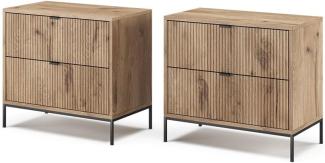 Vicco Nachttisch Eliza Viking Oak 2er Set