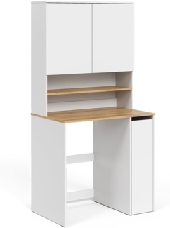 Waschmaschinenschrank Viktor Weiß/Artisan 93.6 x 88.2 cm 2 Teile mit Regal Vicco