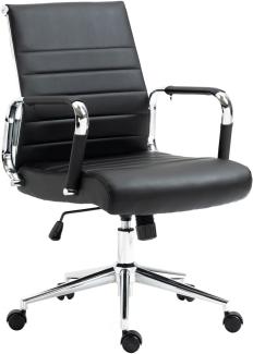 SVITA ELEGANCE COMFORT Bürostuhl Schreibtischstuhl Drehstuhl Chefsessel Kunstleder Schwarz