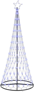 vidaXL LED Weihnachtsbaum mit 290 LEDs Blau 100 x 100 x 250 cm Metall 42018785