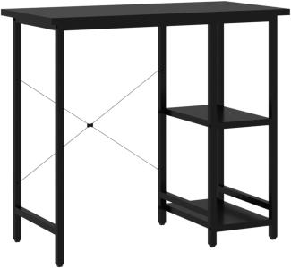 vidaXL Computertisch Schwarz 80x40x72 cm MDF und Metall 20554