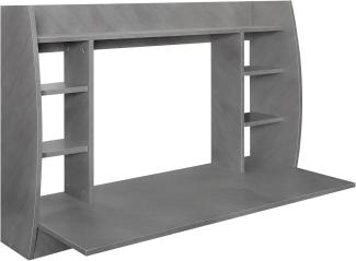 ML-DESIGN Schreibtisch Wanschreibtisch mit Regalelement und geräumigen Fächern für PC, Bürotisch Computertisch Wandschrank Wandtisch Arbeitstisch 110x75x48 c