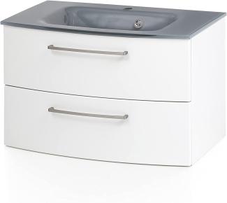 Waschtisch-Set >Stockholm< in Matt Weiß - 80x53x49 (BxHxT)