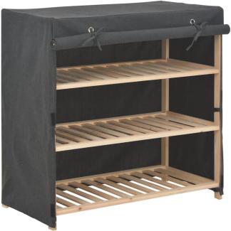 vidaXL Schuhschrank mit Abdeckung Grau 79 x 40 x 80 cm Stoff 248195