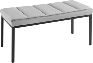 riess-ambiente Sitzbank PETIT BEAUTÉ 80cm grau / schwarz (Einzelartikel, 1-St), Wohnzimmer · Samt · Metall · Flur · Küche · Polster · Schlafzimmer