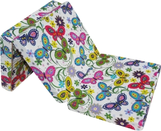 Natalia Spzoo Faltmatratze Klappmatratze 198 x 80 x 10 cm Bunt (Garden-70% Cotton 30% Polyester.)