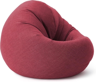 Lumaland 'Interior Line' 2-in-1 Sitzsack, Runder Komfort für drinnen, 300l, 120 x 80 x 75 cm, Rot