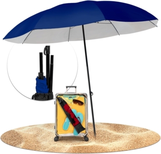 Styngard Sonnenschirm Reise Sonnenschirm Nizza, LxB: 180,00x155,00 cm, mit UV Schutz 50+ - Strandschirm Sonnenschirm Strand mit Abspannleinen