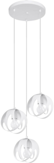 SOLLUX SL. 1084 Pendelleuchte TULOS 3P weiss Stahl 60W L: 30cm B: 30cm H: 117cm dimmbar
