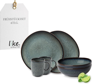 like. by Villeroy & Boch Lave gris Frühstücks-Set 6-teilig - DS