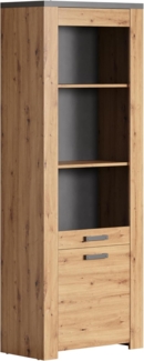 Vitrine Franka / Follow , Holzwerkstoff , Holzfarben , 73 x 199 x 40 cm