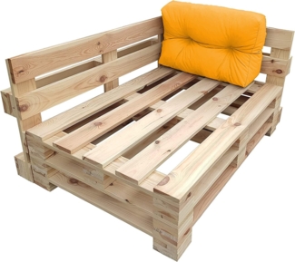 chilly pilley Palettenkissen Wasserdicht Palettenauflage Palettenpolster Palettenmöbel Gartenkissen Wasserfest Wasserabweisend viele Größen und Farben (Seitenkissen 65x50. Gelb)