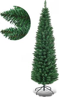 COSTWAY Künstlicher Weihnachtsbaum, 150cm, mit 220 PVC Nadeln, Metallständer