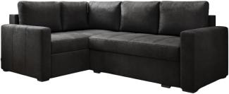 Designer Sofa Cortino mit Schlaffunktion und Stauraum Samt Anthrazit Links