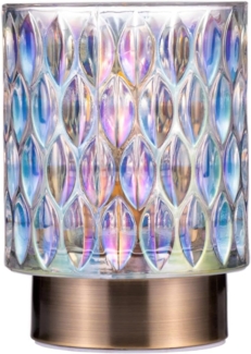 Pauleen Tischleuchte Clear Glamour, ohne Leuchtmittel, Warmweiß, E14, Batterbiebetrieben, Timerfunktion, Windlicht