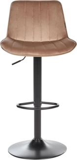 Set mit 2 Barstühlen DUBROVNIK Samtstoff drehbar Hellbraun