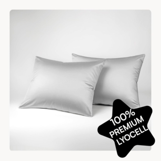 Seralino Kissenbezüge Set aus 100% Lyocell (Tencel) in Gr. 40x80, 80x80, 40x60cm, (2 Stück), besonders weich, schnelltrocknend, atmungsaktiv, aus Eukalyptusfasern