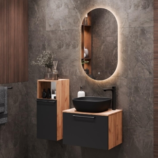 Planetmöbel Badmöbel-Set Astra, (Badezimmer Möbel im modernen Design, 3-St), Badezimmer Möbel im modernen Design