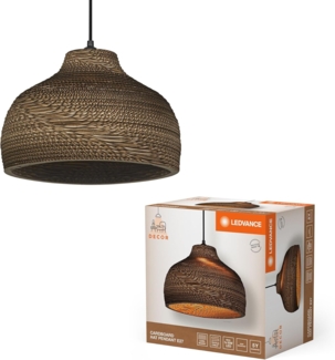 LEDVANCE Decor Kartonhut Pendelleuchte E27 Braun