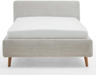 Polsterbett Mattis Cord | beige | 140x200 cm | mit Lattenrost & Bettkasten