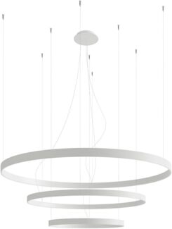 SOLLUX TH. 215 Kronleuchter RIO LED 150W Aluminium weiß L:110cm B:110cm H:150cm 3000K
