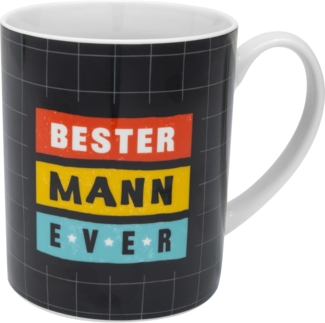 GRUSS & CO XL-Tasse Motiv "Bester Mann ever" | lustige Tasse, Porzellan, Tasse groß 60 cl | Männergeschenk, Partygeschenk | 48968