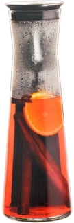 Bohemia Cristal 093 006 103 Simax Karaffe Ca. 1100 ml Aus Hitzebeständigem Borosilikatglas mit Praktischem Ausgießer Aus Edelstahl ''Indis''