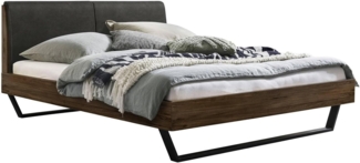 Hasena pronto - Wood Pietro Massivholzbett 180x200 Nussbaum, geölt 336-Kul smoke