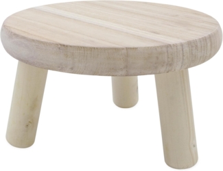 Spetebo Blumenhocker Holz Blumenhocker natur mit 3 Beinen (Anzahl, 1 St, Stück), stabiler Stand