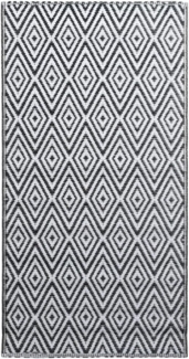 vidaXL Outdoor-Teppich ARAKIL Weiß und Schwarz 80x150 cm PP 310428
