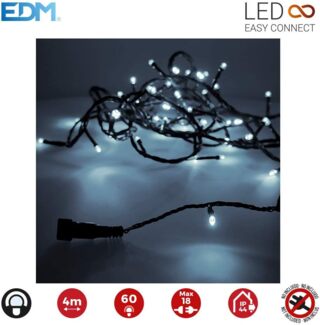 LED-Lichterkette EDM Easy-Connect Weiß (4 m)