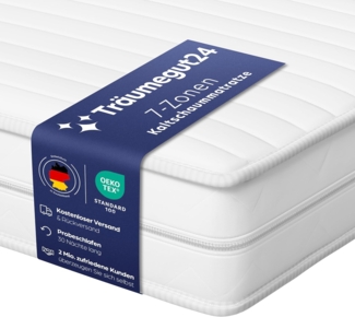 Träumegut24 AquaFlex 7-Zonen Matratze 120x200 cm | H2&H3 | Ergonomische Kaltschaummatratze | Hypoallergen & Antibakteriell | Bezug abnehmbar & waschbar | Oeko-TEX® | (19cm, 120x200 cm)
