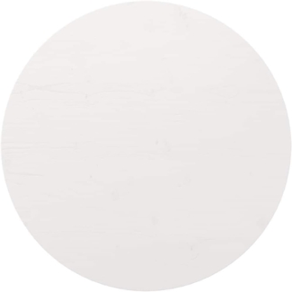 vidaXL Tischplatte Rund Weiß Ø80x3 cm Massivholz Kiefer 833671