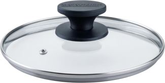 Fackelmann Pfannenglasdeckel 20cm – Hitzebeständig, Bakelit Griff, Shadow Black – Universal Pfannendeckel ideal für jeden Haushalt