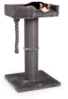Canadian Cat Company Kratzbaum Watson, Kratzturm mit 18 cm dicker Sisalsäule, grau, ca. 55 x 55 x 100 cm