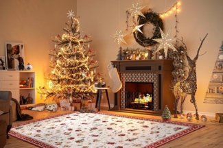 Villeroy & Boch Teppich Nostalgic Shine Toy's Delight, eckig, rund und Läufer, rechteckig, Höhe: 6 mm, Weihnachten, Wohnzimmer, Flur, Geschenk, Toys Delight, Dekoration